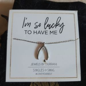 Silver Wishbone Necklace, Jewels by Durrani